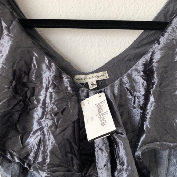 Neiman Marcus Little Black Bodysuit Gray Bodysuit - Picture 3 of 4